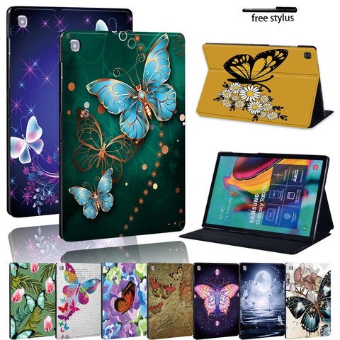 Butterfly Leather Stand Tablet Cover Case for Samsung Galaxy Tab A A6 /Tab E S5E Durable Tablet PC Protective Case Shell ► Photo 1/6