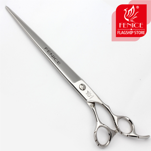 Fenice 7 /7.5/8/ 8.5/ 9 inch dog scissors for dog grooming  straight cutting pet grooming shears ножницы tesoura non-slip handle ► Photo 1/6