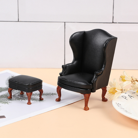 1:12 Dollhouse mini Furniture Miniature rement Doll accessories leather sofa with Pedal 1:12 Dollhouse Furniture Decor ► Photo 1/6