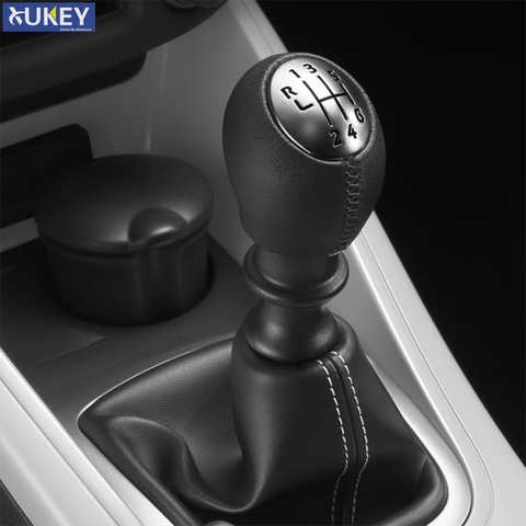 6 Speed Gear Shift Knob Leather Handleball For Renault Megane MK3 Clio Laguna For Vauxhall For Nissan Interstar ► Photo 1/6