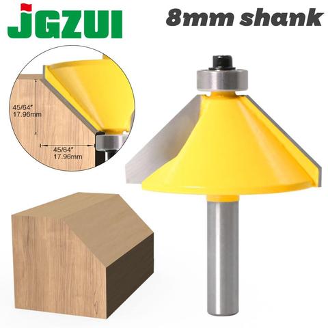 1pc 8mm Shank High Quality Large 45 Degree Chamfer & Bevel Edging Router Bit Wood Cutting Tool woodworking router bits ► Photo 1/6