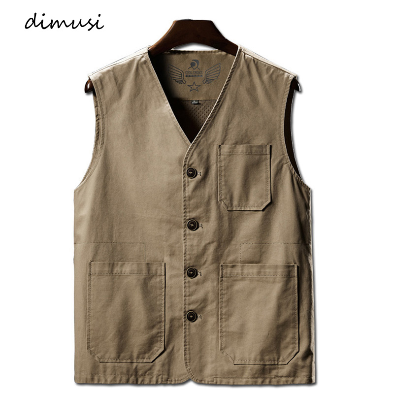 Sleeveless Vest Men Summer Breathable Waistcoat Multipockets Vest