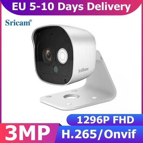 SriHome SH029 3MP 1296P WiFi Camera EU Plug HD Video IP Camera CCTV Surveillance Cameras AP Hotspot Monitor Support SD Card ► Photo 1/6