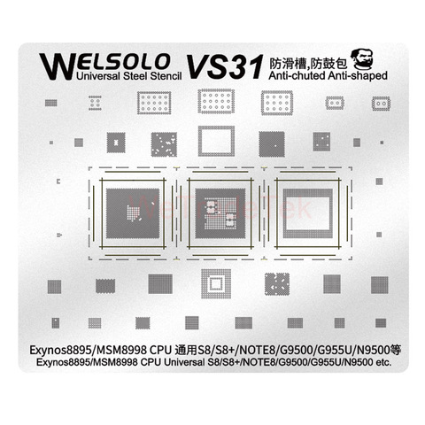 Mechanic BGA Reballing Stencil for Samsung S9+ S9 S8+ S8 S7 S6+ S6 J7 J6 Series Motherboard CPU Repair Tin Reballing Stencil ► Photo 1/6