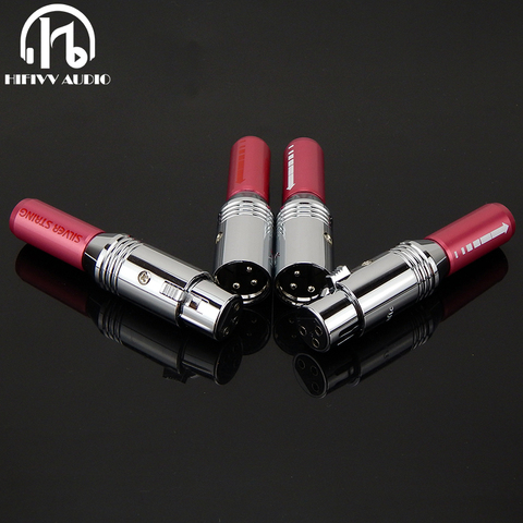 New High quality plated Rhodium XLR to XRL Connector 3 Pin Female or Male Balance Plug 6-10mm ► Photo 1/6