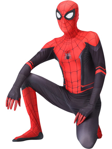 Spider Costume man For Kids Adult Male Spider Hero Halloween Red And Black Polyester Adult Children Mask Suit Tights Anime ► Photo 1/6