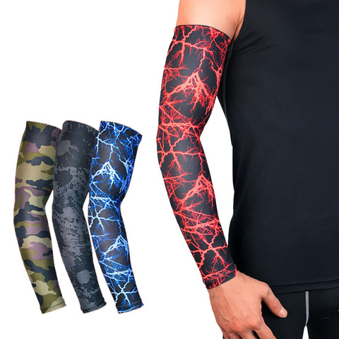 1Pcs UV Protection Running Cycling Arm Warmers Basketball Volleyball Arm Sleeves Bicycle Bike Arm Covers Golf Sports Elbow Pads ► Photo 1/6