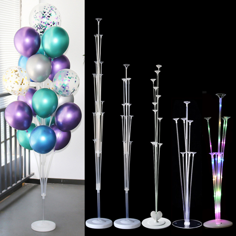 7/11/13/19 Tubes Balloon Stand Holder Column Confetti Balloons Happy Birthday Ballon Kids Baby Shower Wedding Party Decorations ► Photo 1/6