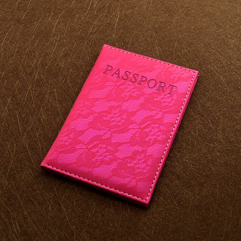 Luxury Elegant Women Passport Cover Pink World Universal Travel Passport ticket holder Cover on the Passport Case passport pouch ► Photo 1/6