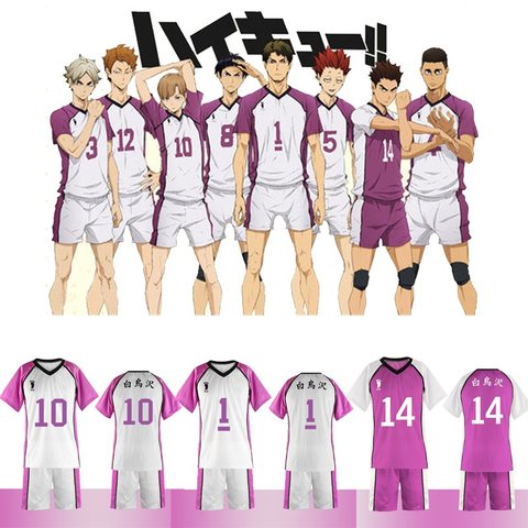 Haikyuu Season 3 Cosplay Jersey Shiratorizawa Academy Uniforms