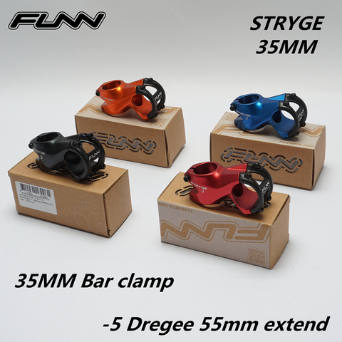 FUNN STRYGE 3D FORGED STEM MTB  Mountain Bike Alloy -5 Degree 55MM Extend Bar Clamp 31.8MM 35MM ENDURO AM XC Bicycle Stem ► Photo 1/6