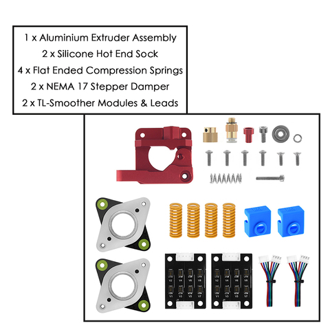 3D Printer MK8 Extruder Upgrade Kit Springs Extruder Sock Tube Stepper Dampers Smoother for Creality Ender 3 CR10 CR-10 Printer ► Photo 1/6