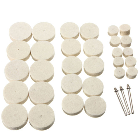 New 33Pcs/Set Soft Felt Polishing Buffing Wheel Mop Pad Compound For Dremel Rotary Polishing Tool ► Photo 1/6