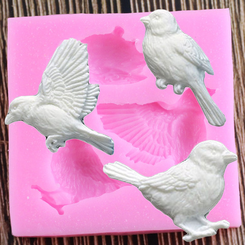 Birds Silicone Mold Fondant Molds DIY Cake Decorating Tools Candy Chocolate Gumpaste Mould Cupcake Baking Resin Clay Soap Mold ► Photo 1/6