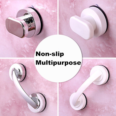 Bath Safety Handle Suction Cup Handrail Grab Bathroom Grip Tub Shower Bar Rail Simplicity Grab Bars Sucker Handrail No Drilling ► Photo 1/6