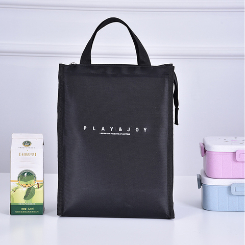 Nylon Portable Lunch Picnic Storage Bag Insulation Fresh Fruit Cold Drink Bento Pockets School Work Travel Food Organizer Supply ► Photo 1/6