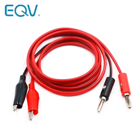 4MM Dual Alligator Clip to Banana Connector Oscilloscope Test Probe Cable 1M 3FT Red Black ► Photo 1/5
