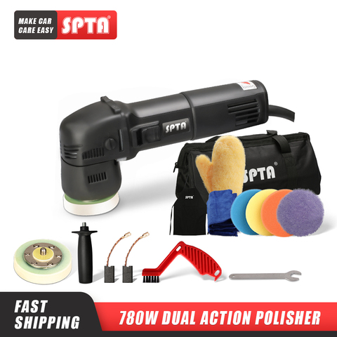 SPTA 3inch Random Orbit Dual Action Polisher 110V/220V Mini Electric Polisher Car Beauty Polishing Machine & Accessories ► Photo 1/6