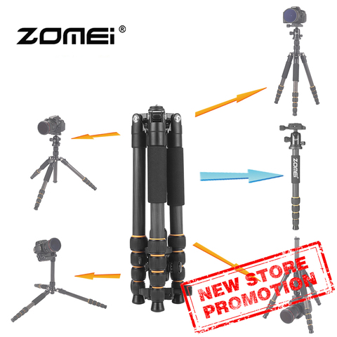 Zomei Q666C Professional travel portable carbon fiber tripod Monopod&Ball head for DSLR digital camera stand ► Photo 1/6