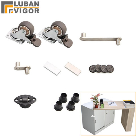 Multifunctional furniture folding rotating table   Stowable Folding desk   save space Furniture dining table hardware ► Photo 1/3