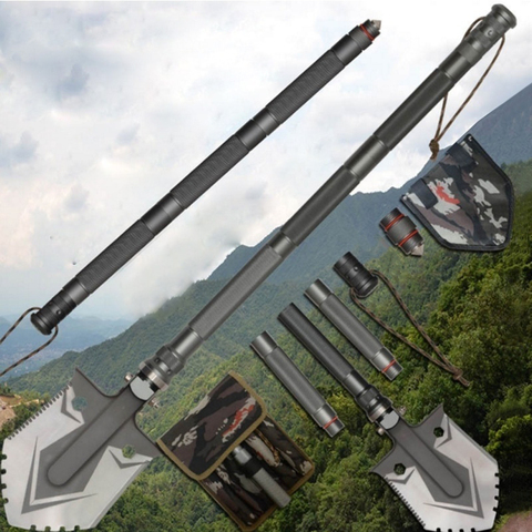 Military Folding Shovel Camping Multi-function Survival Kit Entrenching Tool Camping Multitool Hiking Emergency Adventure ► Photo 1/6