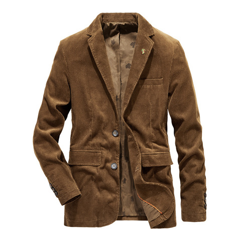 Corduroy Men's Casual Blazer 2022 New Fashion Male Fit Slim Jackets And Coats Men Blazer Outwear Suit Vetement Homme  MY155 ► Photo 1/6
