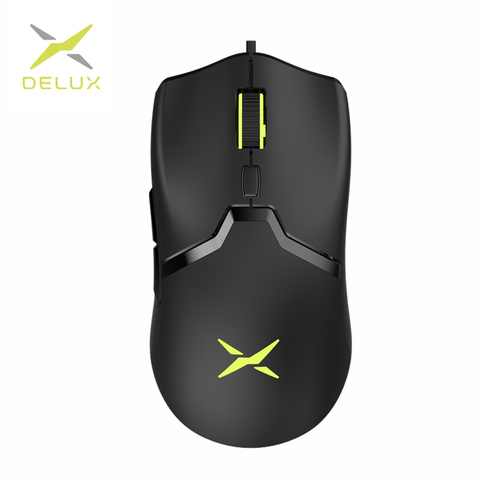 Delux M800 RGB Wired Gaming Mouse 12400-16000 DPI 58g Lightweight Ergonomic 1000Hz Mice with Soft rope Cable For Computer Gamer ► Photo 1/6