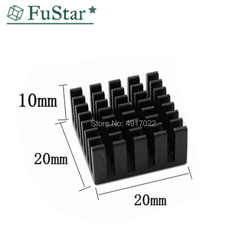 10pcs Black 20*20*10mm Heatsink Cooling Fin Aluminum Radiator Cooler Heat Sink for IC Chip LED 20x20x10mm LED Radiator Radiator ► Photo 1/4