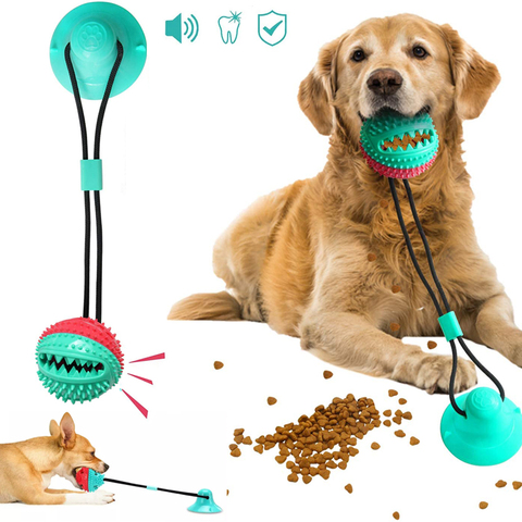 Pet Dog Toys Silicon Suction Cup Tug dog toy Dogs Push Ball Toy Pet Tooth Cleaning Dog Toothbrush for Puppy large Dog Biting Toy ► Photo 1/6