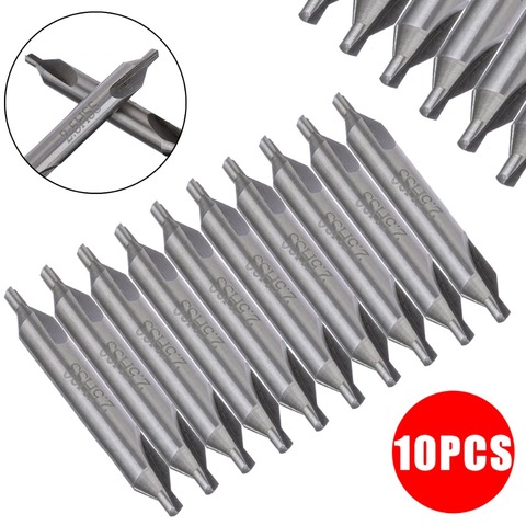 10pcs/Set 60 Degree High Speed Steel Countersinks 2.5mm Center Drill Combined Drill Bits for Hole Machining Reduces Error ► Photo 1/6