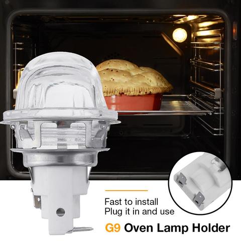 60W Oven Lamp Holder Refrigerator G9 Halogen Bulbs Light Base Heat Resistant Microwave Lamp Adapter 110-220v ► Photo 1/6