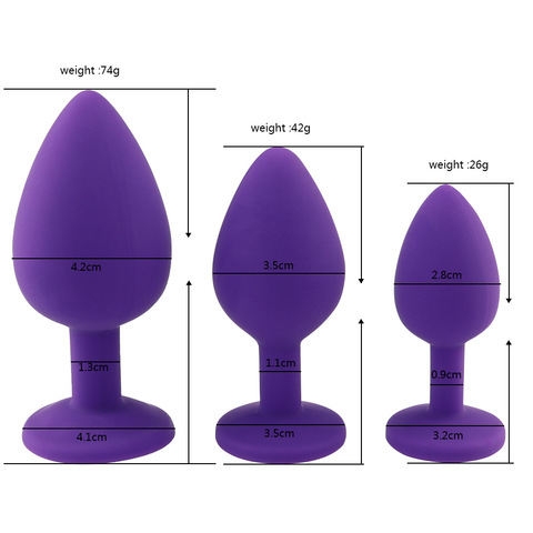 Medical Silicone Anal Plug Anus Crystal Diamond Butt Plug Prostate Massager Adult Female Male Anal Sex Toy for Men Women Gay ABS ► Photo 1/6