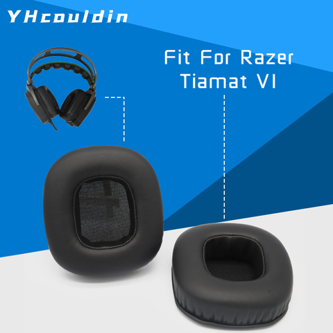 Earpads For Razer Tiamat V1 Pad Headphone Accessaries Replacement Ear Cushions Protein Leather Soft Material ► Photo 1/6