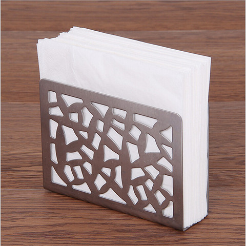 Stainless Steel Napkin Holder Napkin Clip Napkin Rack Box Serviette Holder Organizer Tissue Dispenser Storage Case Table Decor ► Photo 1/6