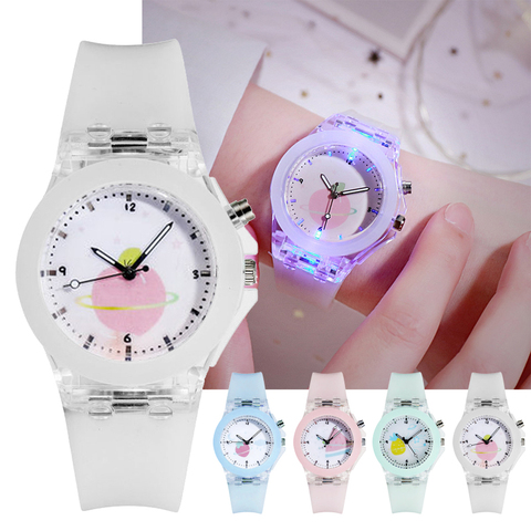 2022 NEW Watch Women Fashion Silicone Candy Color luminescent Student Watches Girls Quartz Clock Cute little Fresh Wristwatch ► Photo 1/6