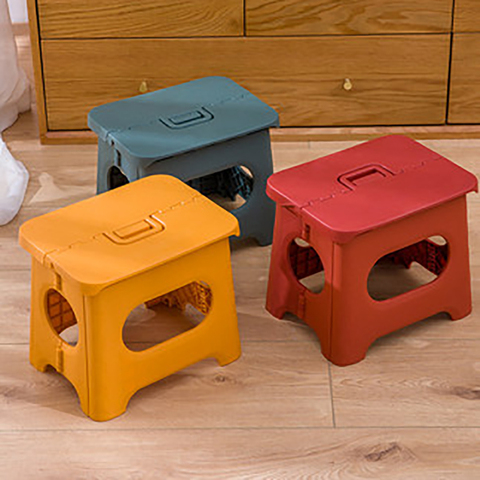 Portable Folding Step Stool - 17.5cm Height Plastic Foldable Stool for Kids, Adults, Kitchen Garden Bathroom Stepping Stool ► Photo 1/4