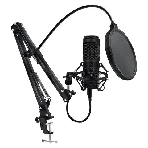 Metal USB Microphone Condenser Recording Microphone Wired Mic with Stand for Computer Laptop PC Karaoke Studio Recording ► Photo 1/6