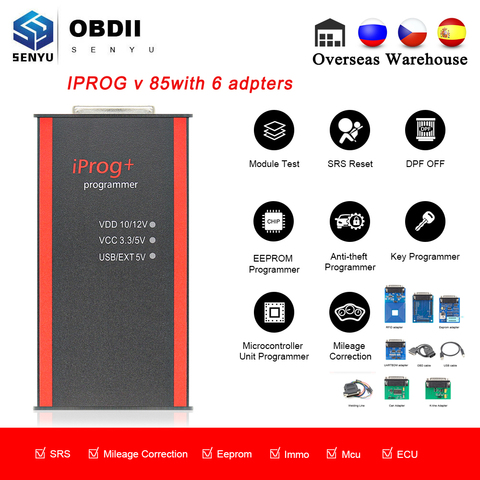 Full IPROG Pro V85 2022 ECU Key Programmer OBD OBD2 Odometer Mileage Correction IMMO Airbag Reset VS DIGIPROG 3 Carprog Tango ► Photo 1/6