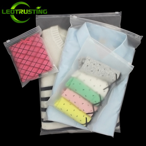 Leotrusting 50pcs 160mic Both Sides Frosted Garment Ziplock Bag Clothes Toys Towel Travel Item Package Bag Clothing Storage Bag ► Photo 1/6