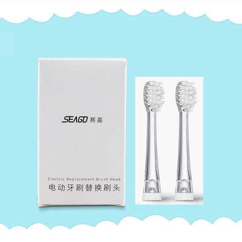 Seago Brush Head for Kids Soft Replacement Head for Seago Electric Toothbrush 2 Pieces/ Pack ► Photo 1/4