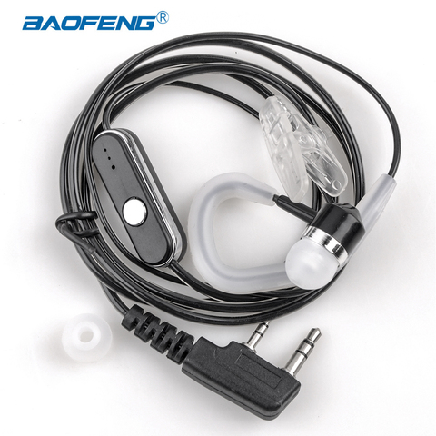 walkie talkie in ear hook baofeng radio earphone with ptt earpiece k port uv 5r Unilateral headphones for protable radio headset ► Photo 1/6
