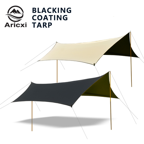 Aricxi Black Coating  Tarp Outdoor Camping Sun Shelter Shade Awning Thickened 210D Oxford cloth UV Protection Waterproof tarp ► Photo 1/6