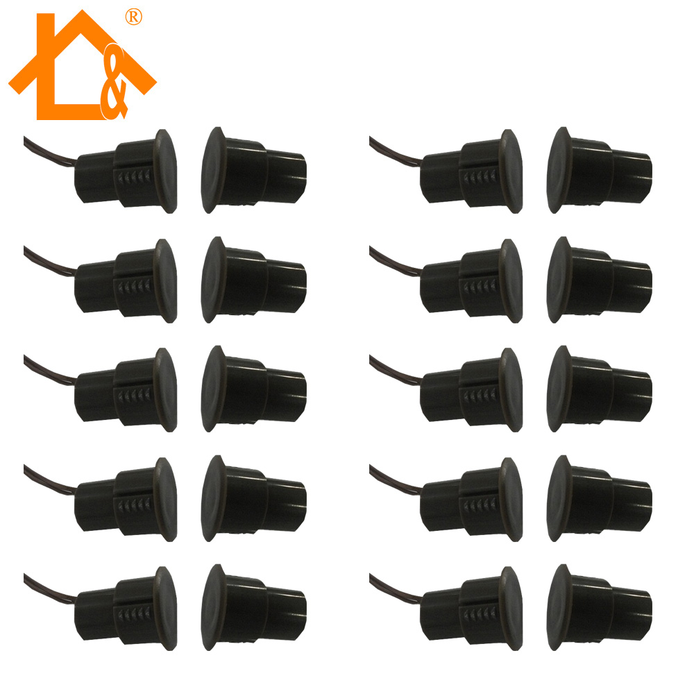 (10 pairs) Brown Color Wired Switch Door Open Alarm Concealed installation NC Relay
