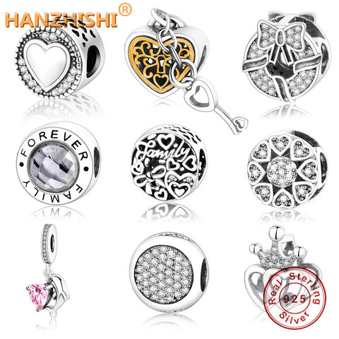 New Arrive Authentic 925 Sterling Silver Charm Fit Original Fine Charm Bracelet Heart In Round Factory Price DIY Jewelry Bead ► Photo 1/6