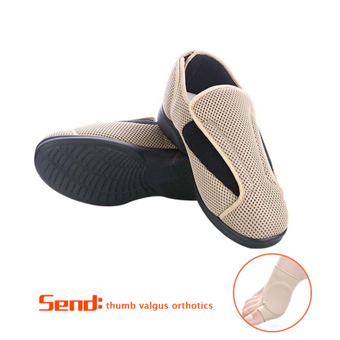 Comfortable Diabetic Shoes foot fat thumb instep height Foot swelling middle-aged and elderly sandals diabetes ► Photo 1/6