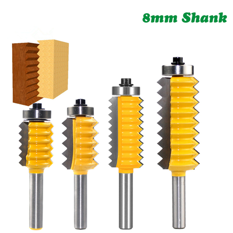1pc 8mm Shank Finger Joint Glue Milling Cutter Raised panel V joint Router Bits for Wood Tenon Woodwork Cone Tenoning Bit ► Photo 1/6