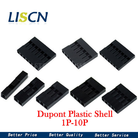 50PCS Dupont Plastic Shell 1Pin 2Pin 3Pin 4Pin 5Pin 6Pin 7Pin 8pin 9pin 10pin 2.54mm Dupont Connector 1P/2P/3P/4P/5P/6P/7P/8P/9P ► Photo 1/1