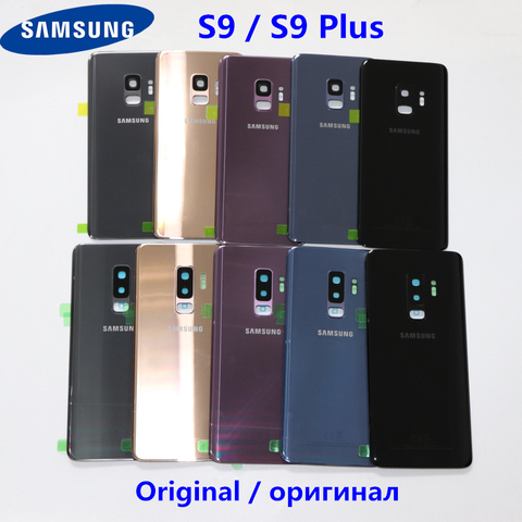 SAMSUNG Original Back Battery Cover For Samsung Galaxy S9 Plus S9+ G965 SM-G965F S9 G960 SM-G960F G960FD Back Rear Glass Case ► Photo 1/6