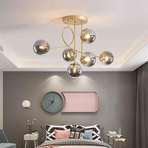 Modern Glass Ball Chandeliers for Dining Room Kitchen Living Room Bedroom Hanging Ceiling Chandelier Indoor Lighting Fixtures ► Photo 1/6