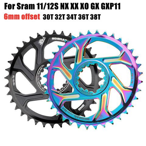 GXP Bike MTB Mountain Bike 30T/32T/34T/36T/38T Crown bicycle chainring for Sram 11/12S NX XX XO GX GXP11 single disc tray Cheap ► Photo 1/6